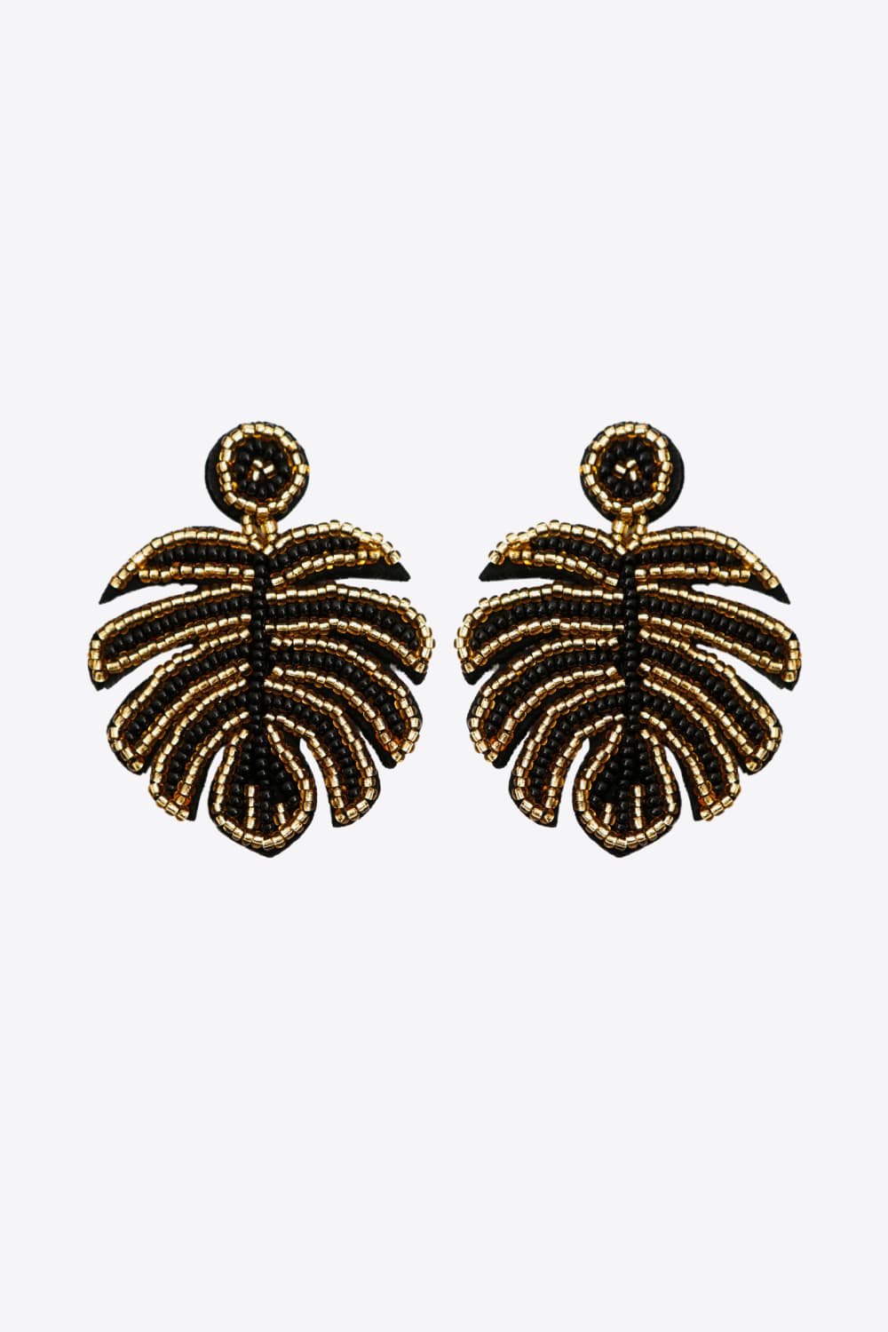 Beaded Banana Leaf Earrings Trendsi