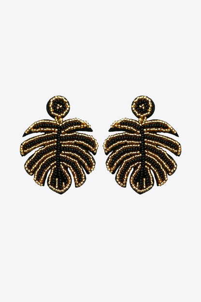 Beaded Banana Leaf Earrings Trendsi