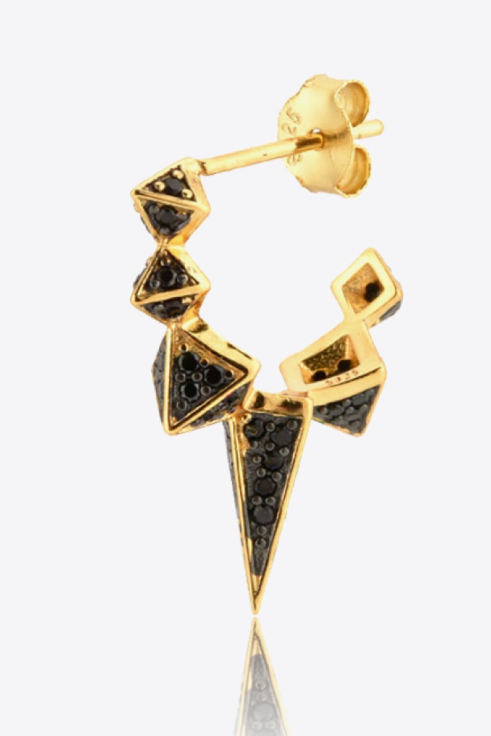 Geometric Zircon Decor 925 Sterling Silver Earrings Trendsi