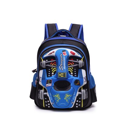 Car children schoolbag racing Three dimensional waterproof schoolbag Boys