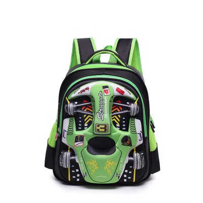 Car children schoolbag racing Three dimensional waterproof schoolbag Boys