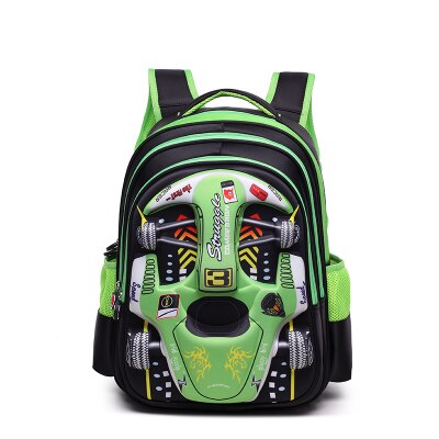 Car children schoolbag racing Three dimensional waterproof schoolbag Boys