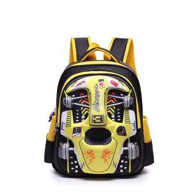 Car children schoolbag racing Three dimensional waterproof schoolbag Boys