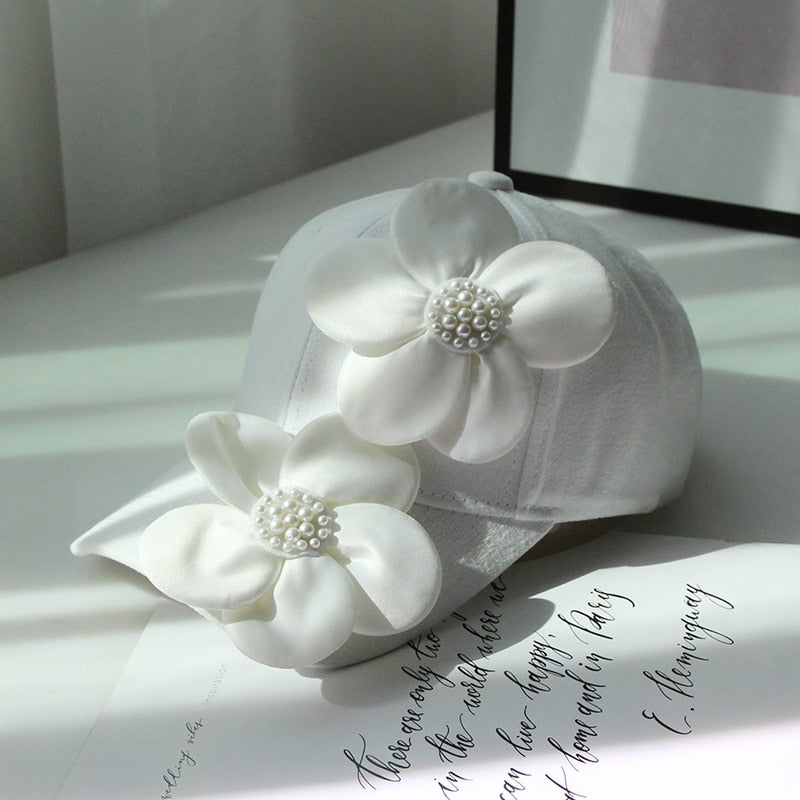 new fashion original design soft cotton big flower shade baseball hat