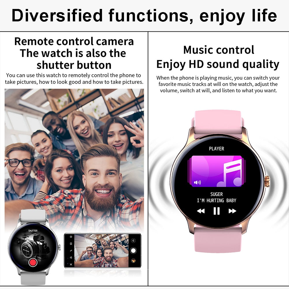 Bluetooth Call Women Smart Watch Men Full Touch Fitness