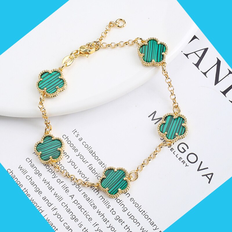 Five Leaf Flower Pendant Necklace
