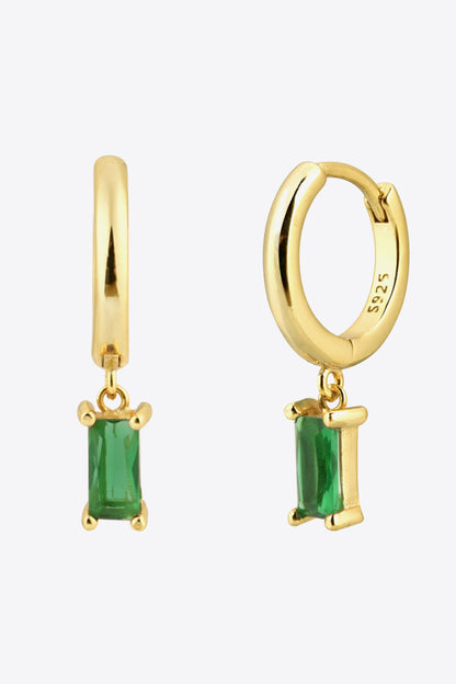 Zircon Huggie Drop Earrings Trendsi