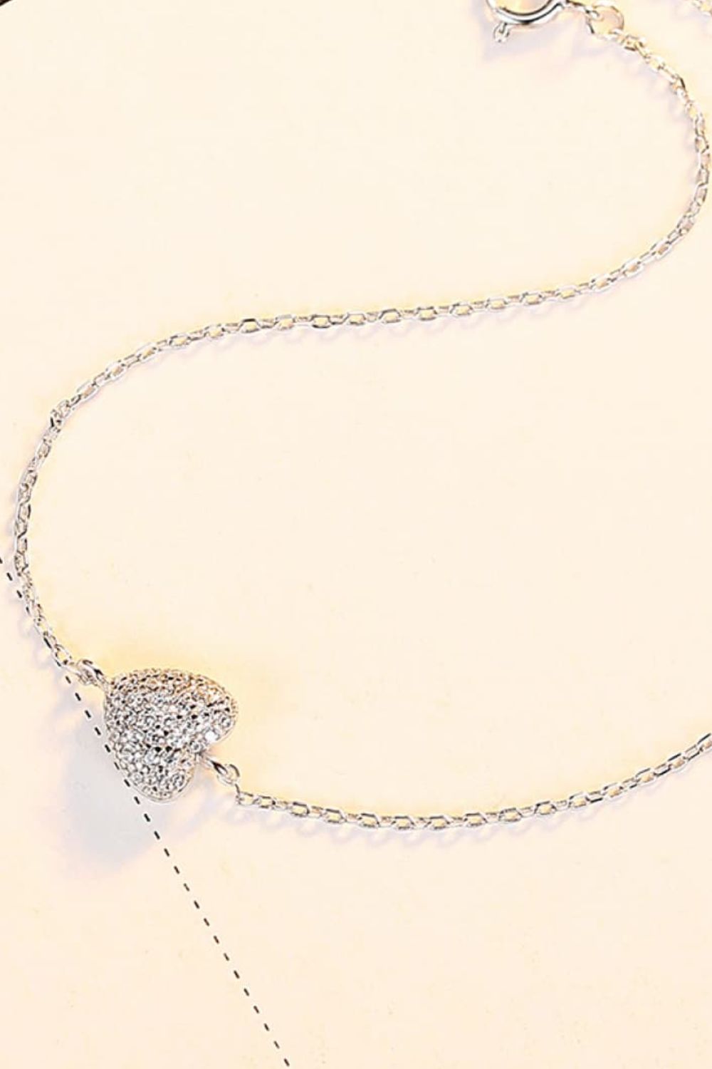 Zircon Heart 925 Sterling Silver Bracelet Trendsi