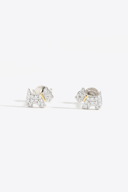Puppy Zircon 925 Sterling Silver Stud Earrings Trendsi
