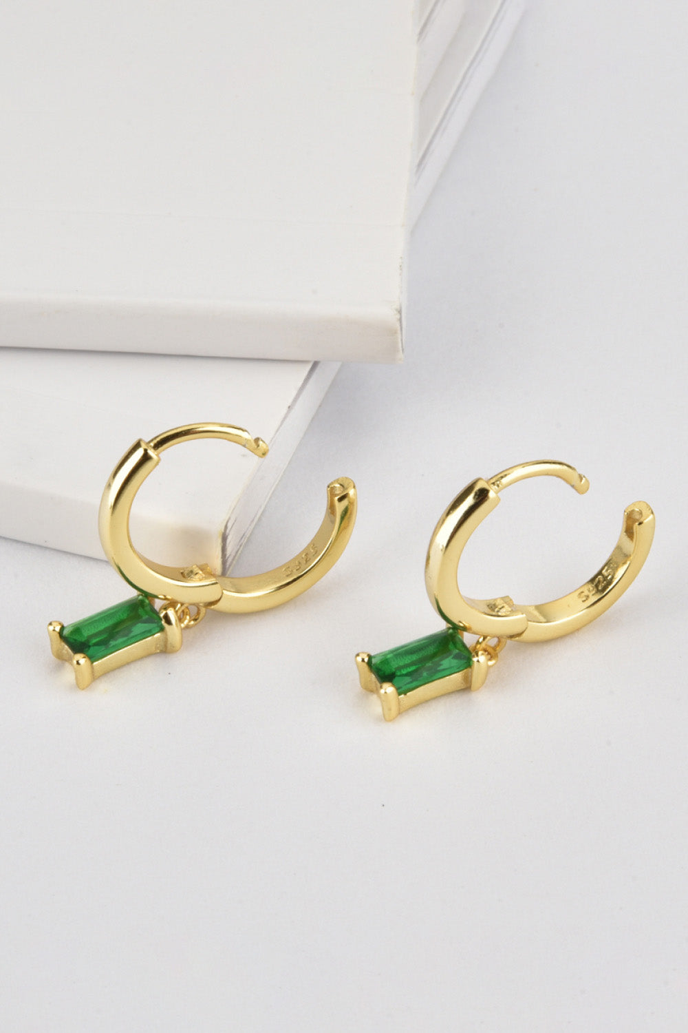 Zircon Huggie Drop Earrings Trendsi