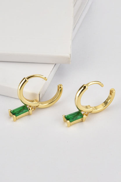 Zircon Huggie Drop Earrings Trendsi
