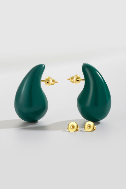 Big Size Water Drop Brass Earrings Trendsi