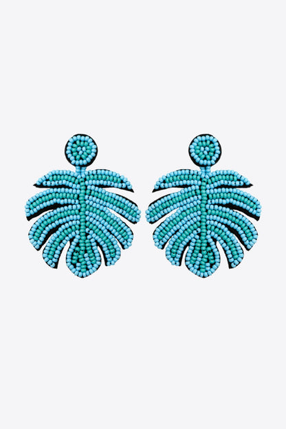 Beaded Banana Leaf Earrings Trendsi
