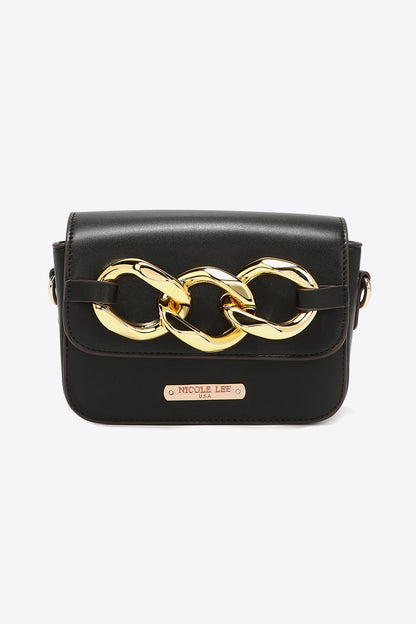 Nicole Lee USA Lexi Chain Detail Crossbody Bag Trendsi