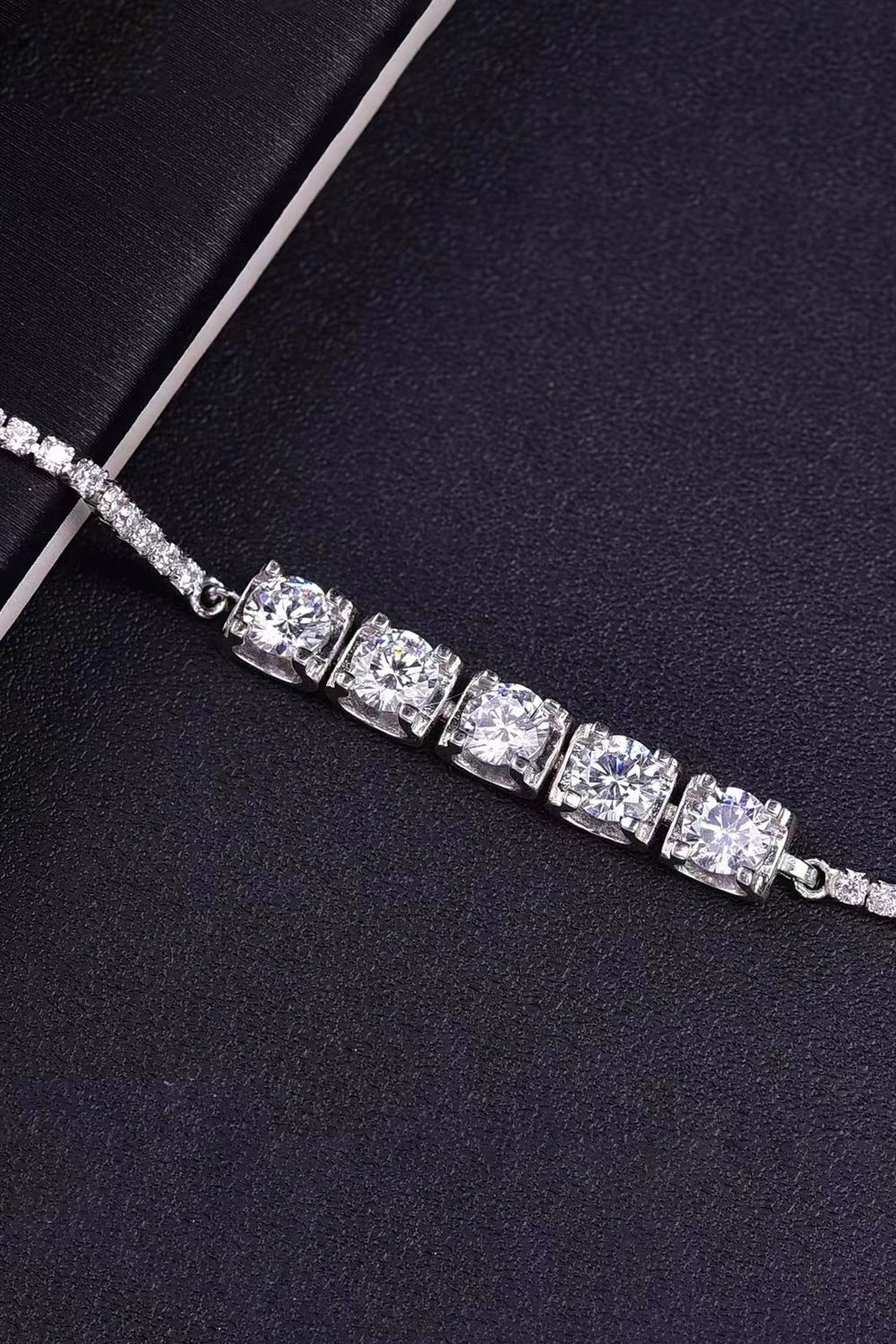 5 Carat Moissanite Lobster Clasp Bracelet Trendsi