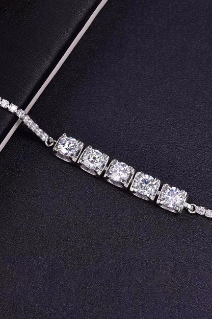 5 Carat Moissanite Lobster Clasp Bracelet Trendsi