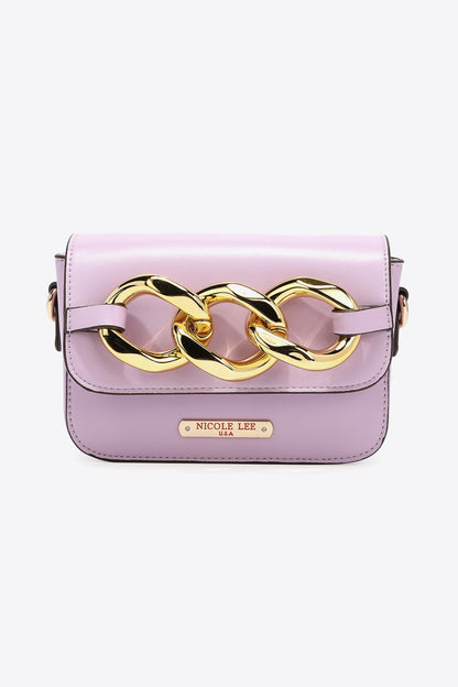 Nicole Lee USA Lexi Chain Detail Crossbody Bag Trendsi