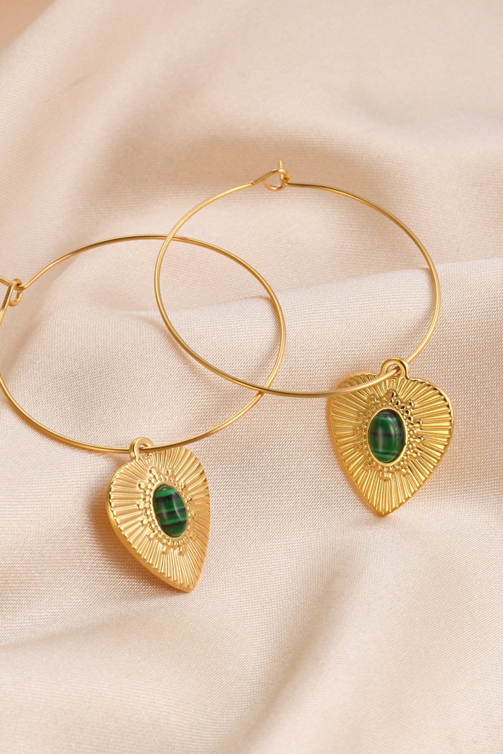 Stainless Steel Heart Earrings Trendsi