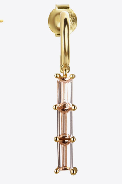Inlaid Zircon 925 Sterling Silver Earrings Trendsi