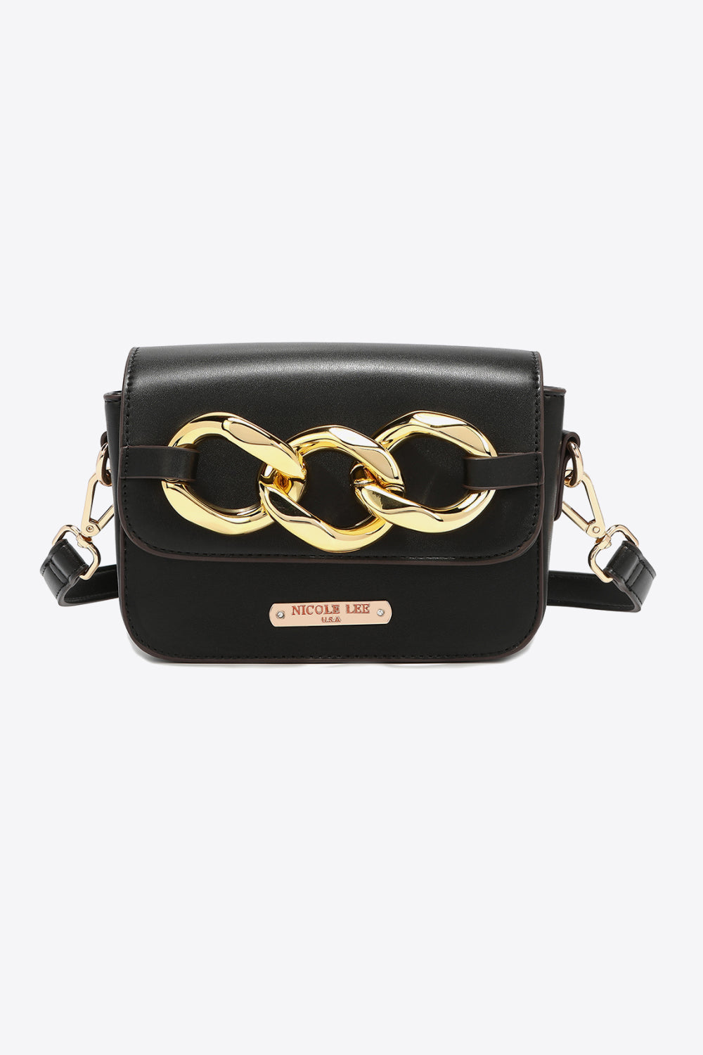 Nicole Lee USA Lexi Chain Detail Crossbody Bag Trendsi