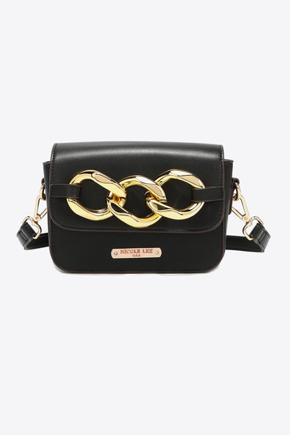 Nicole Lee USA Lexi Chain Detail Crossbody Bag Trendsi