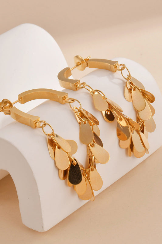 Sequin Stainless Steel Earrings Trendsi