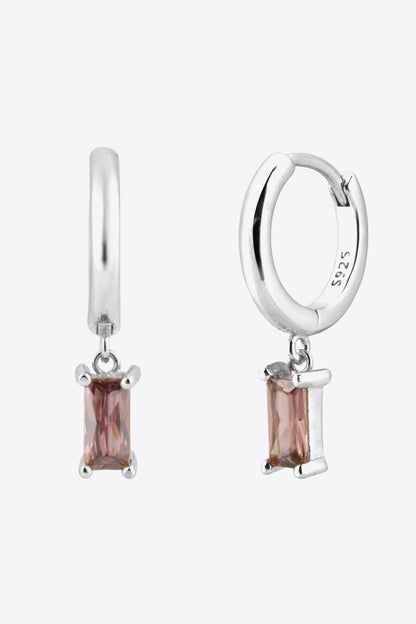 Zircon Huggie Drop Earrings Trendsi