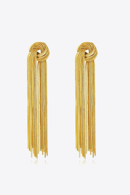 18K Gold Plated Fringe Earrings Trendsi