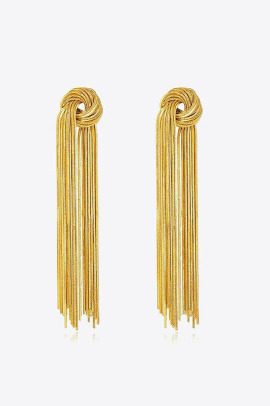 18K Gold Plated Fringe Earrings Trendsi