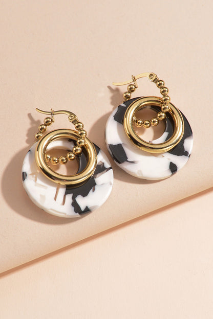 Geometric Stainless Steel Earrings Trendsi