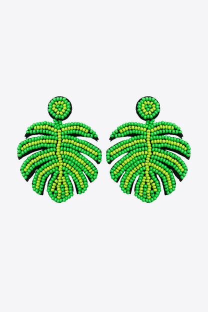 Beaded Banana Leaf Earrings Trendsi