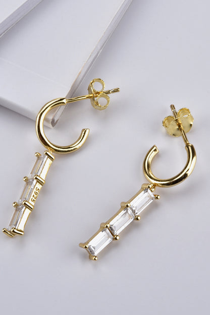 Inlaid Zircon 925 Sterling Silver Earrings Trendsi