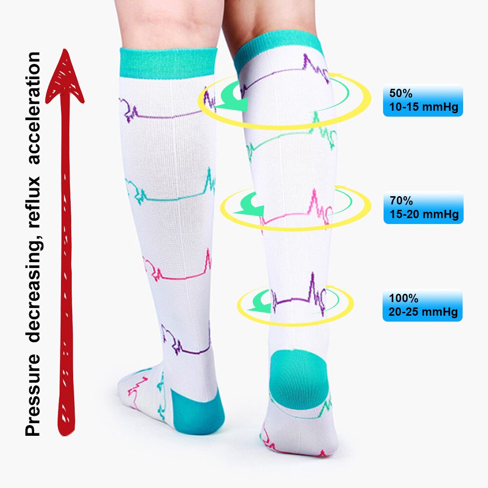 Styles Compression Socks Fit For Medical Edema Diabetes Varicose Veins Socks