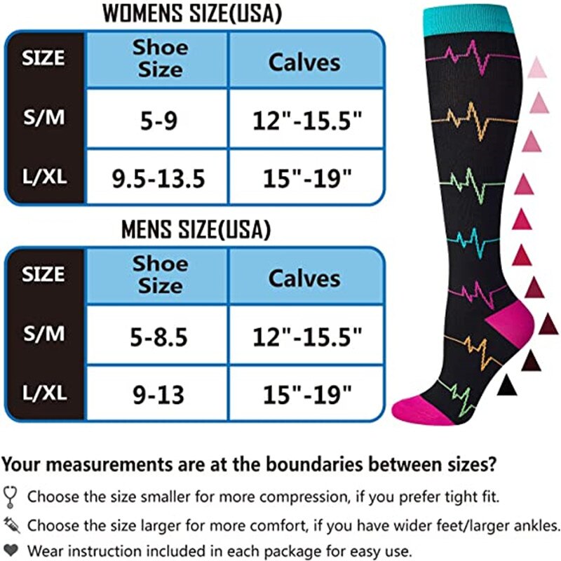 Styles Compression Socks Fit For Medical Edema Diabetes Varicose Veins Socks