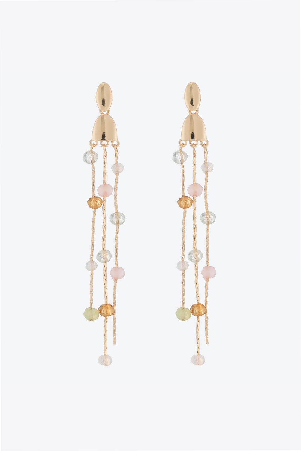 Beaded Long Chain Earrings Trendsi