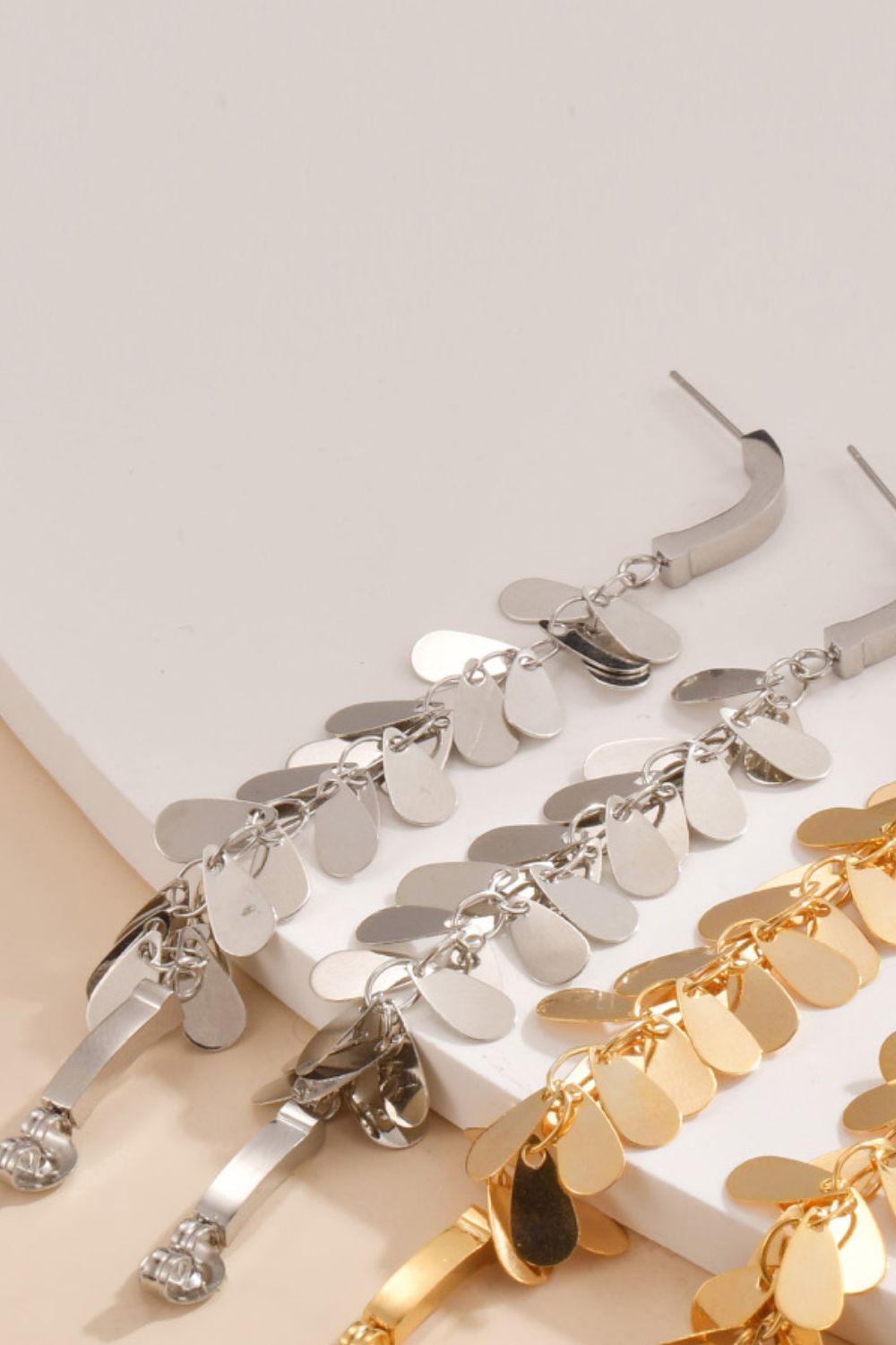 Sequin Stainless Steel Earrings Trendsi