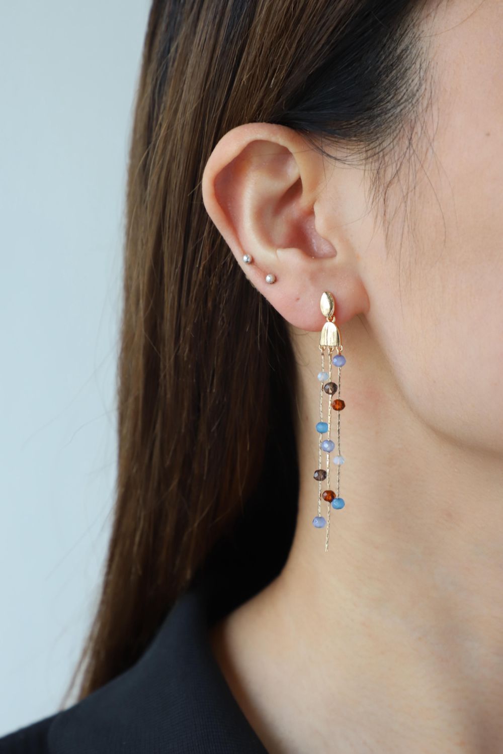 Beaded Long Chain Earrings Trendsi