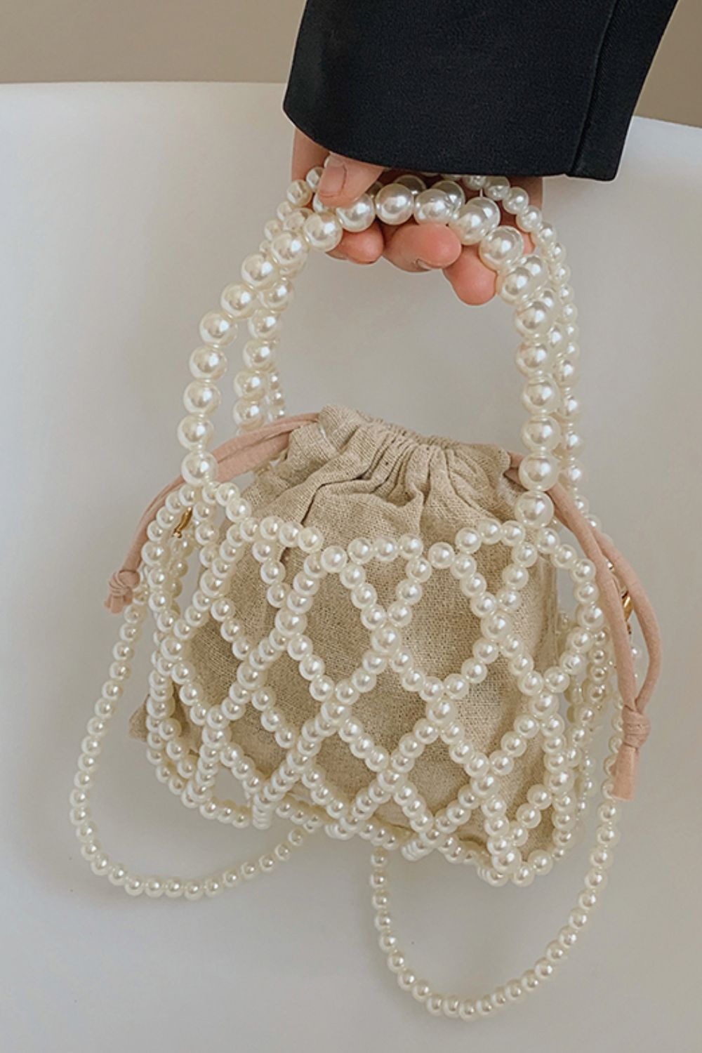 Pearl Polyester Crossbody Bag Trendsi