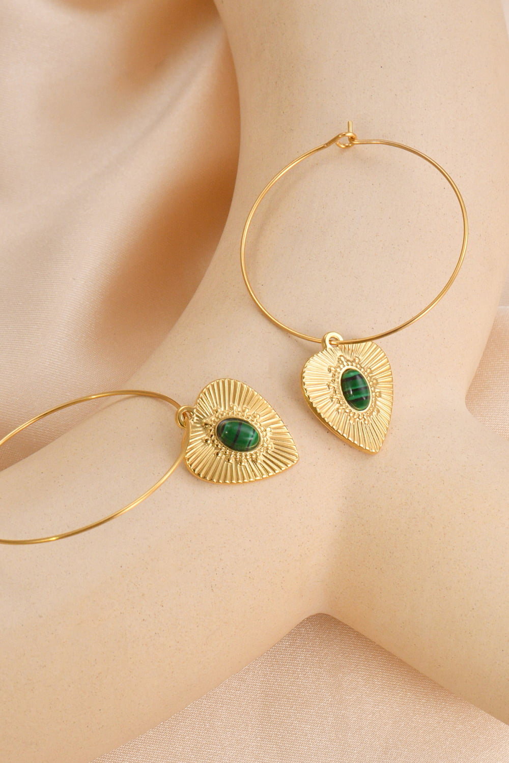 Stainless Steel Heart Earrings Trendsi