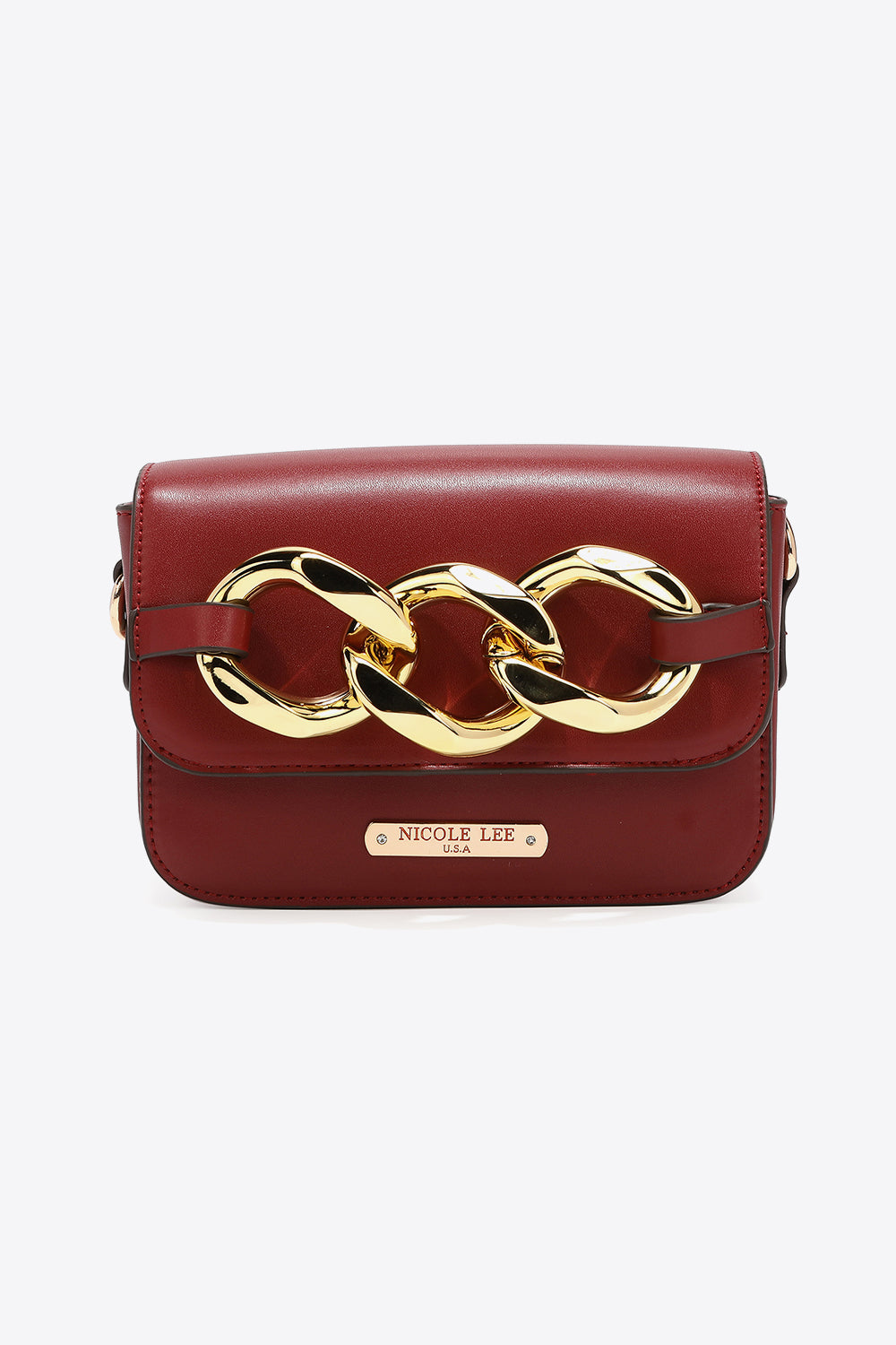 Nicole Lee USA Lexi Chain Detail Crossbody Bag Trendsi