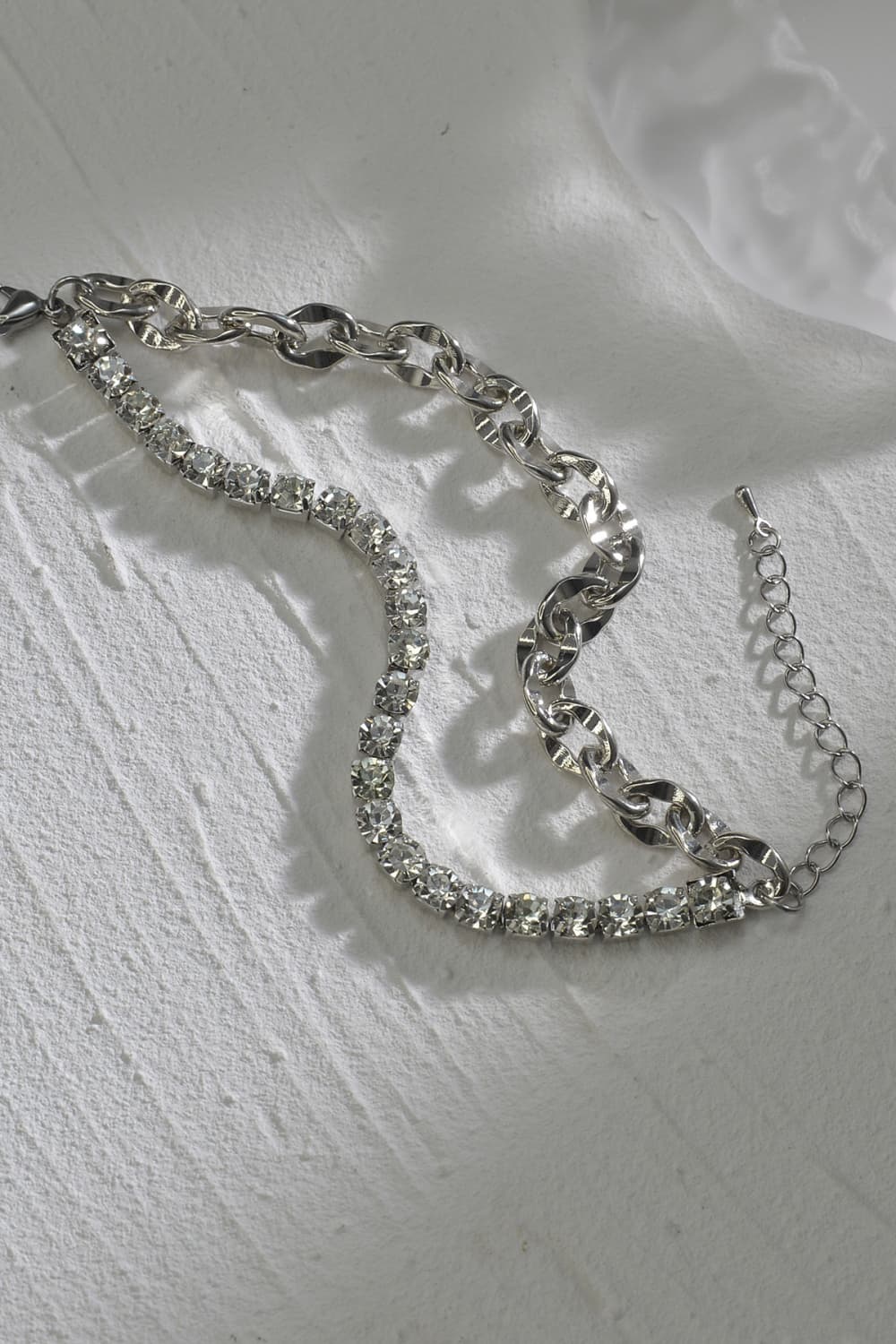 Double-Layered Zircon Decor Alloy Bracelet Trendsi