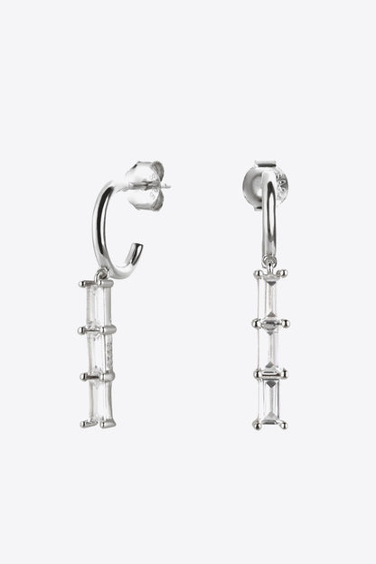 Inlaid Zircon 925 Sterling Silver Earrings Trendsi