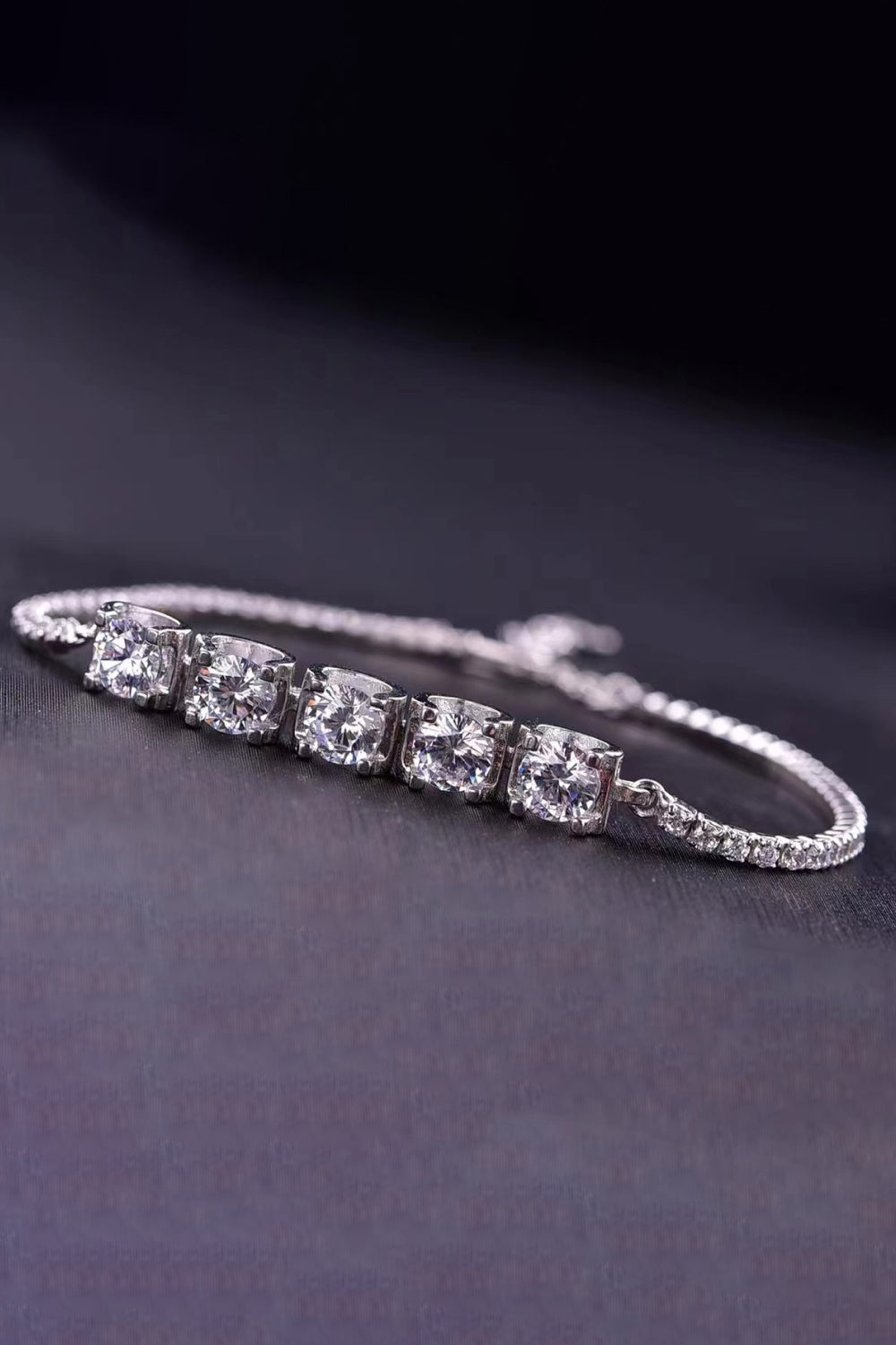 5 Carat Moissanite Lobster Clasp Bracelet Trendsi
