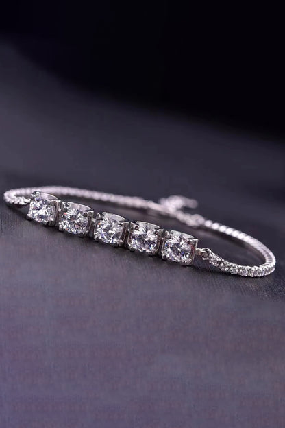 5 Carat Moissanite Lobster Clasp Bracelet Trendsi