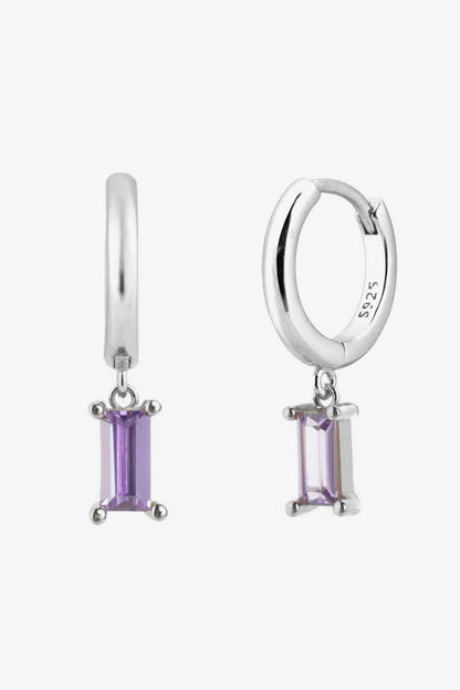 Zircon Huggie Drop Earrings Trendsi