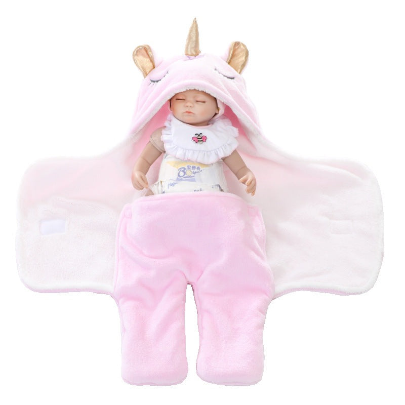 Unicorn baby holding blanket