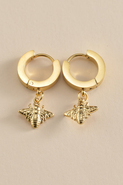 Bee Drop Huggie Earrings Trendsi