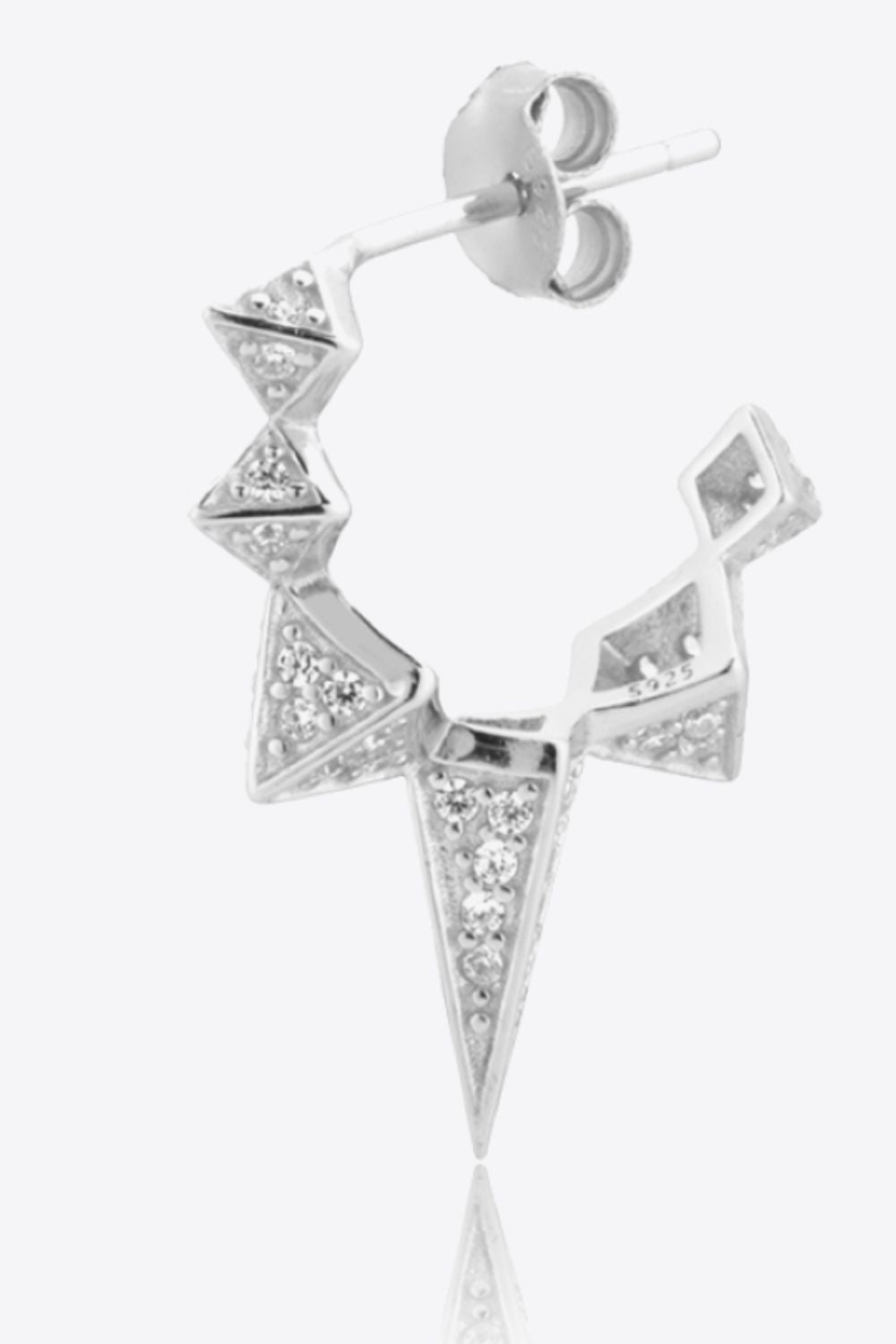 Geometric Zircon Decor 925 Sterling Silver Earrings Trendsi