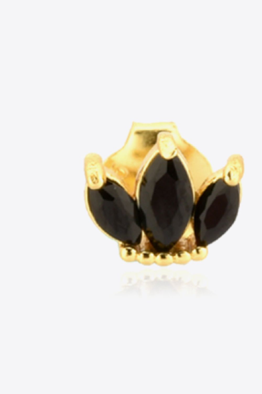 925 Sterling Silver Zircon Decor Stud Earrings Trendsi