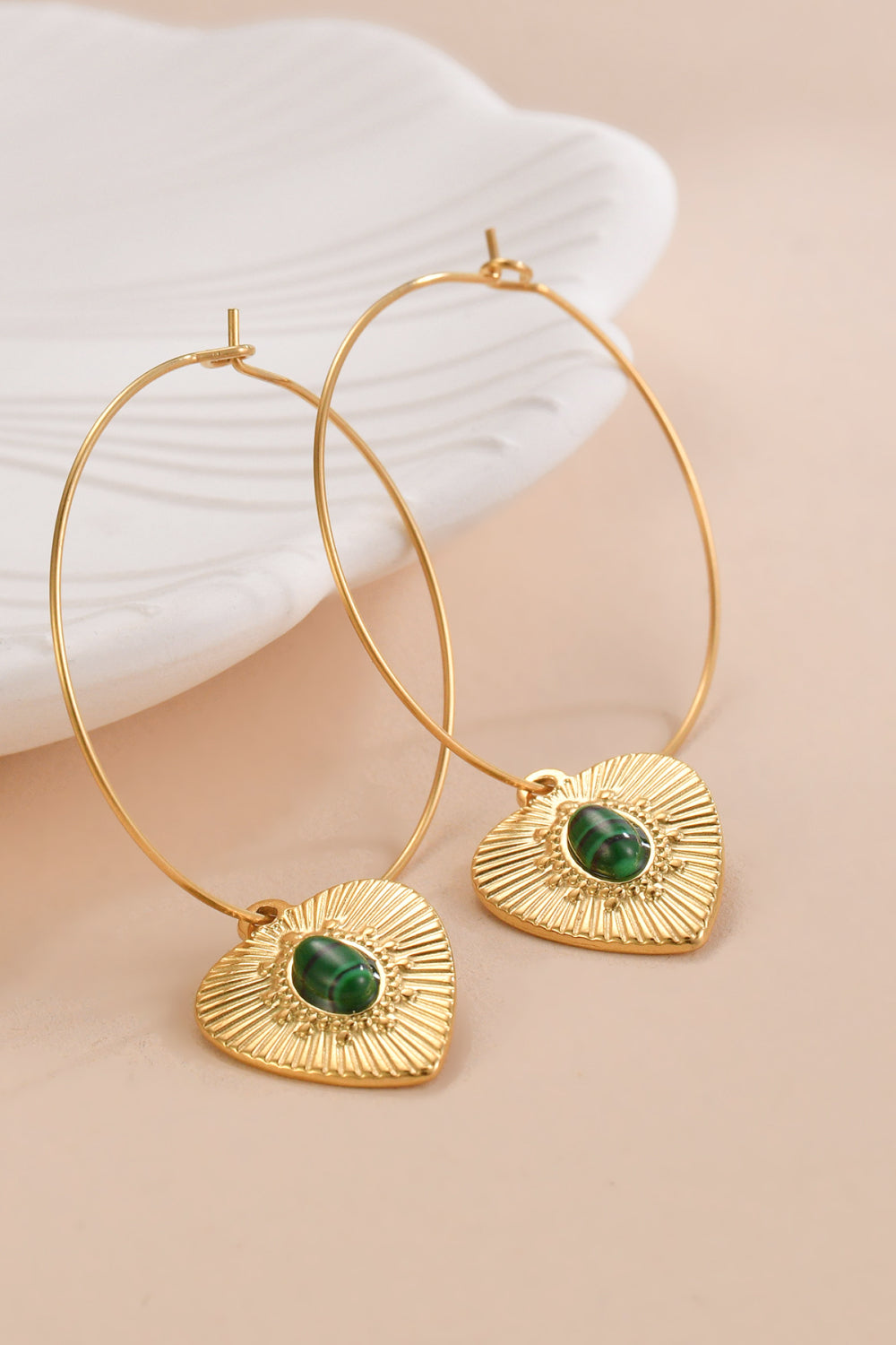 Stainless Steel Heart Earrings Trendsi